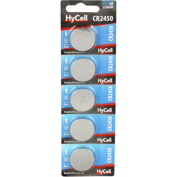 HyCell CR2450 Knopfzelle CR 2450 Lithium 3V 5St.