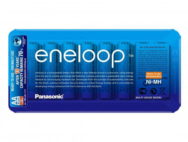 Panasonic eneloop HR06 Storage Mignon (AA)-Akku NiMH 1900 mAh 1.2V 8St.