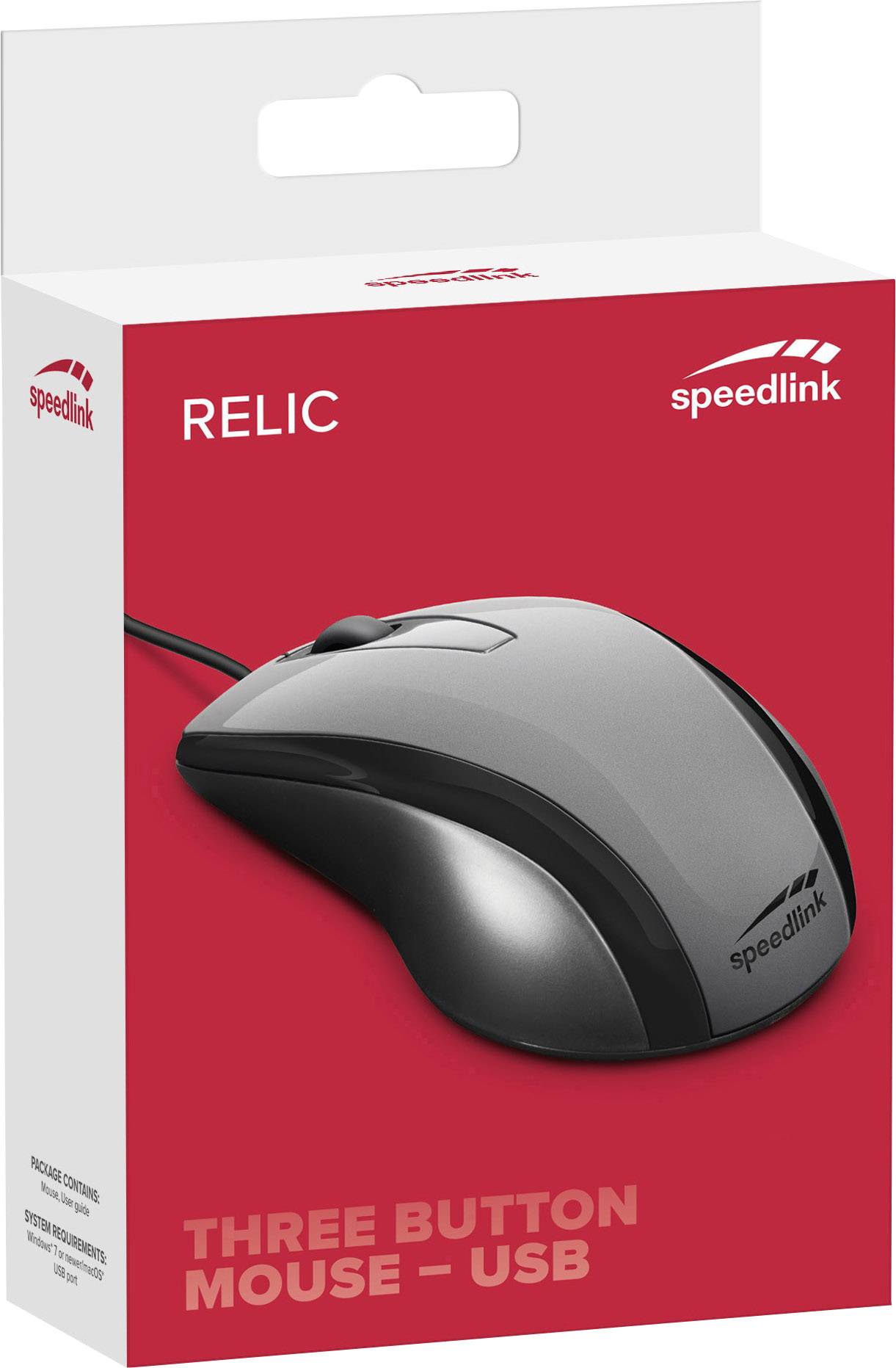 SpeedLink Relic USB Maus Optisch Grau