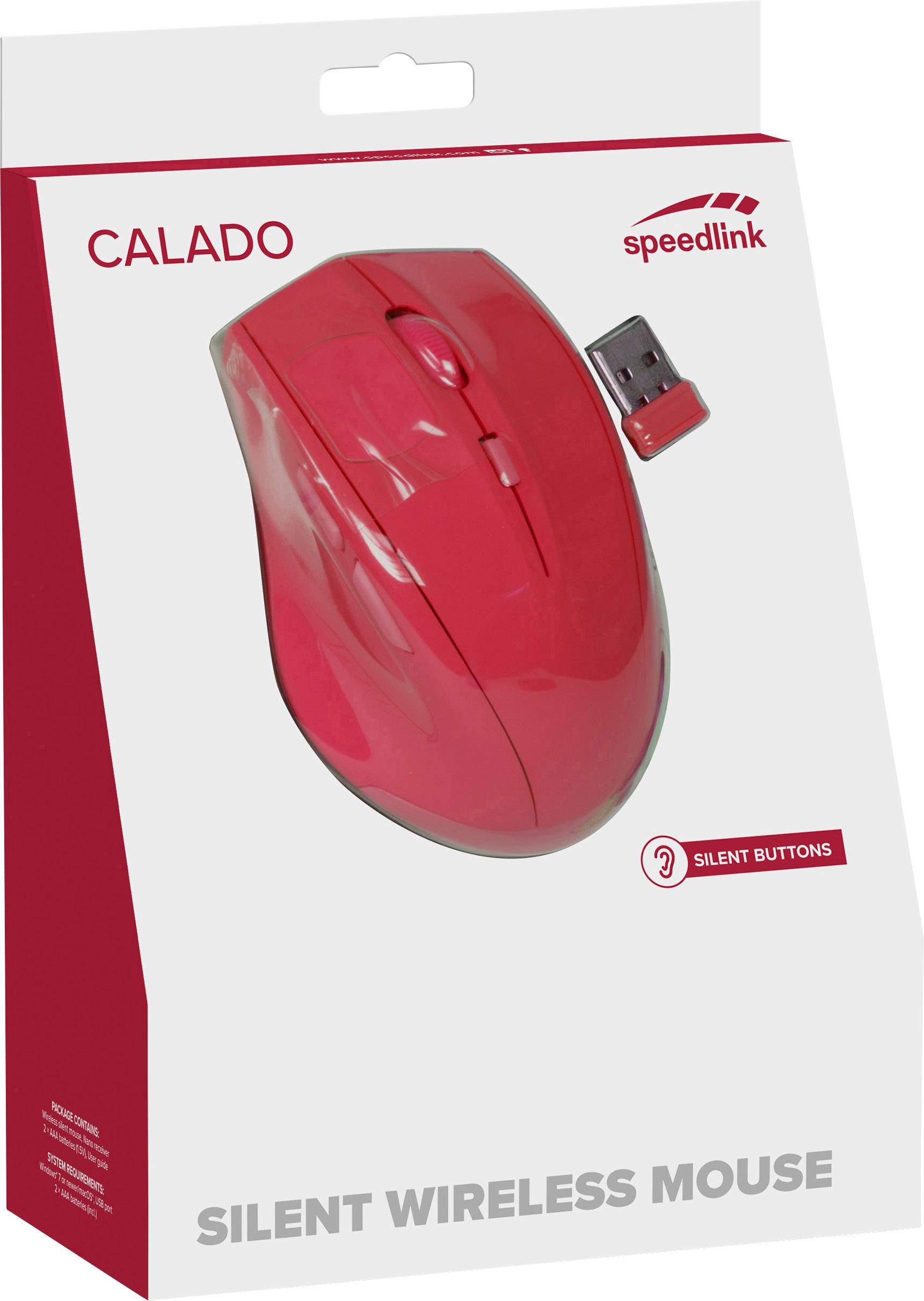 SpeedLink CALADO Funk Maus Optisch Ergonomisch Rot