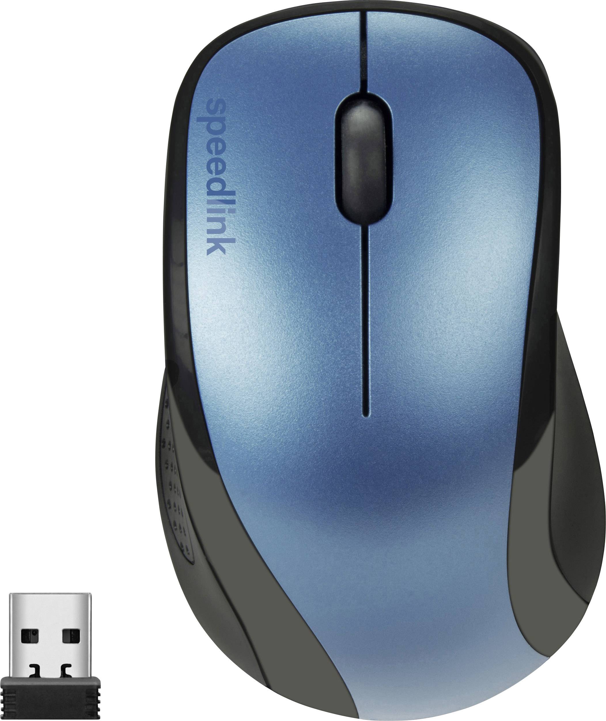 SpeedLink KAPPA Maus Funk Optisch Blau, Schwarz 3 Tasten 1600 dpi Ergonomisch