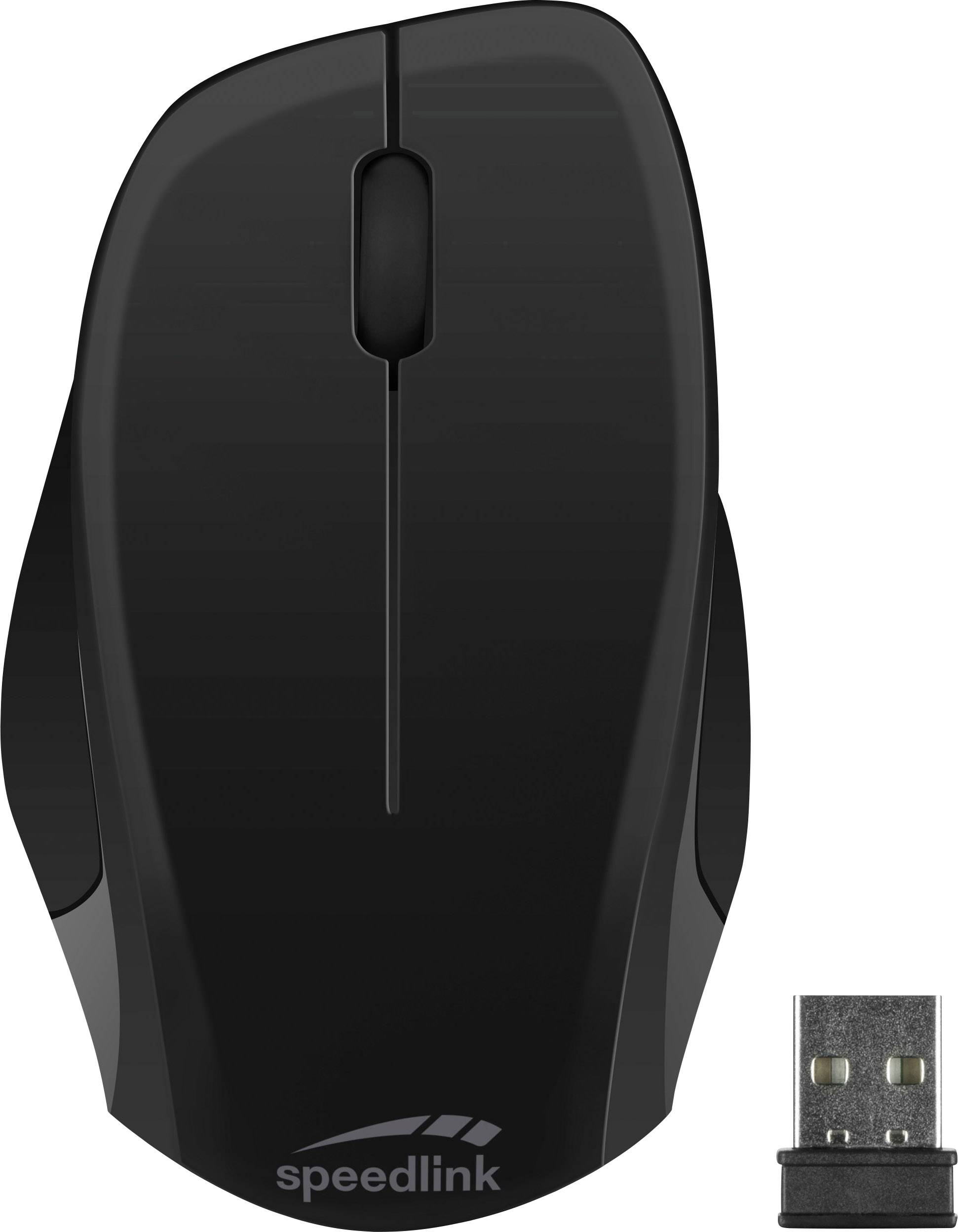 SpeedLink LEDGY Funk Maus Optisch Ergonomisch Schwarz