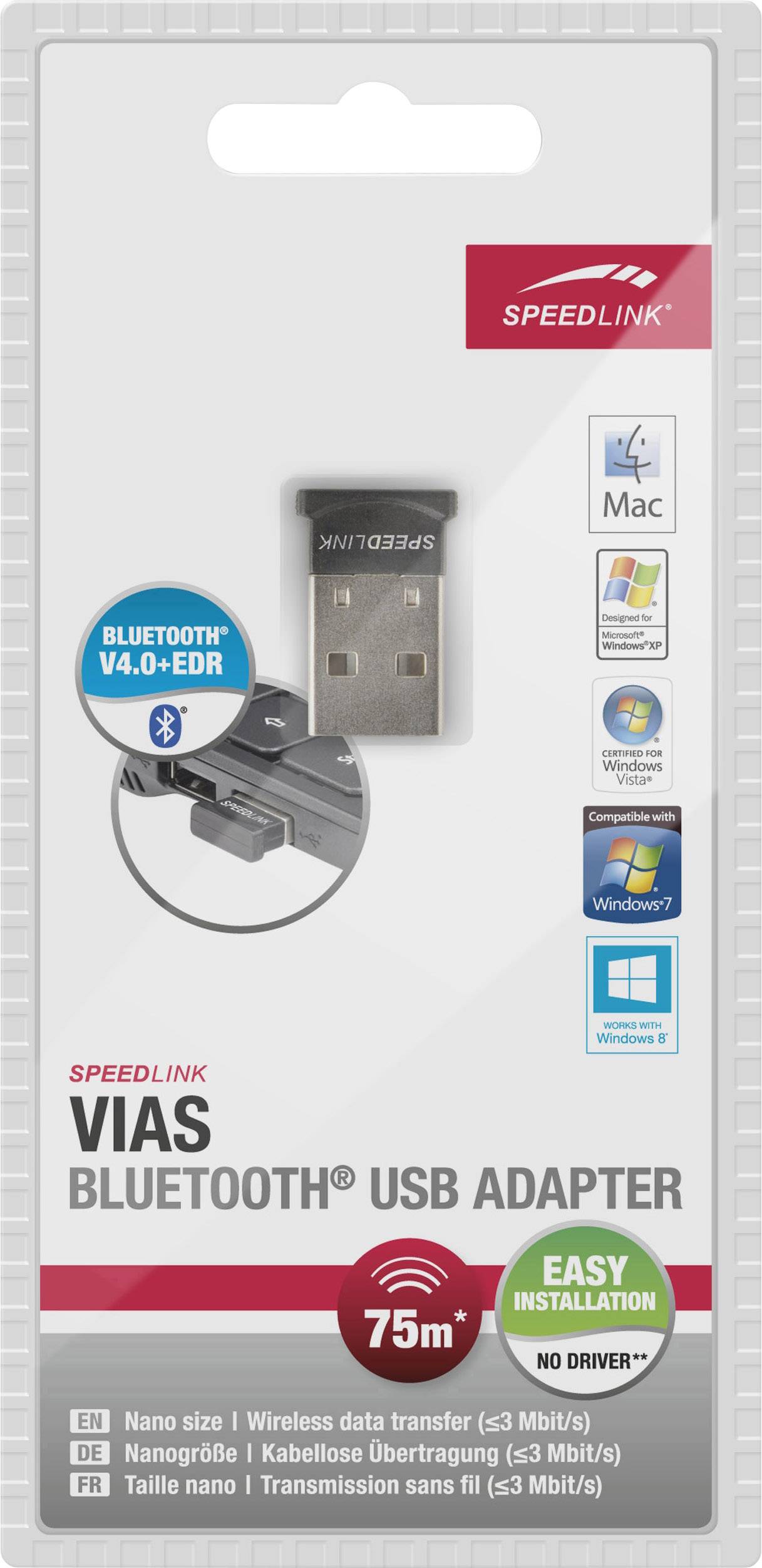 SpeedLink Vias Bluetooth®, USB Funk-Empfänger Schwarz