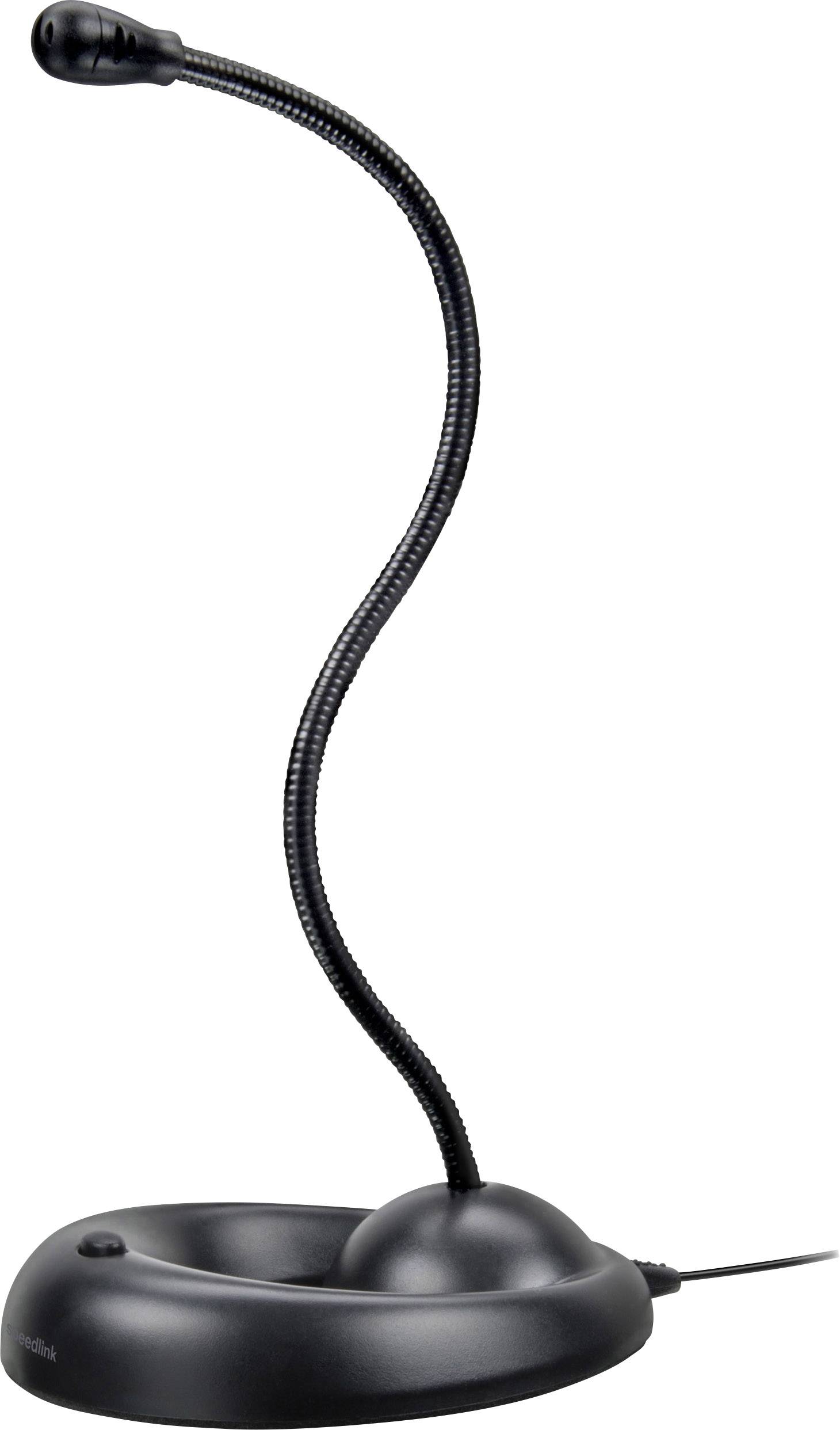 SpeedLink Lucent Schwanenhals PC-Mikrofon Übertragungsart (Details):Kabelgebunden inkl. Kabel, Standfuß Klinke Kabelgebunden Schwarz