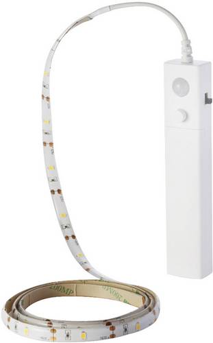 V-TAC VT-8082 nw LED-Streifen-Komplettset mit Bewegungsmelder mit Batterie-Box 6V 1m Neutral-Weiß