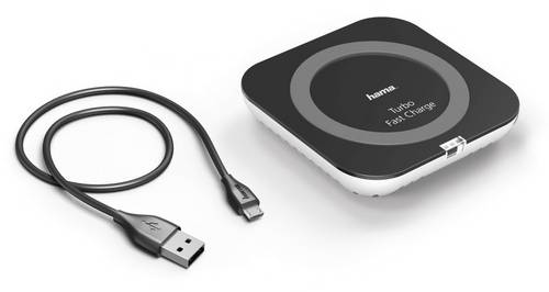 Induktions-Ladegerät 3000mA TFC-15 183217 Ausgänge Induktionslade-Standard Schwarz, Weiß