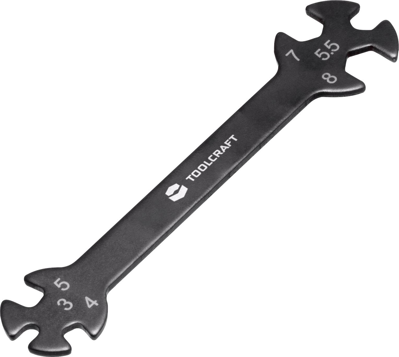 TOOLCRAFT TO-5693100 Doppel-Ringschlüssel Schlüsselweite (Metrisch) 3 - 8mm