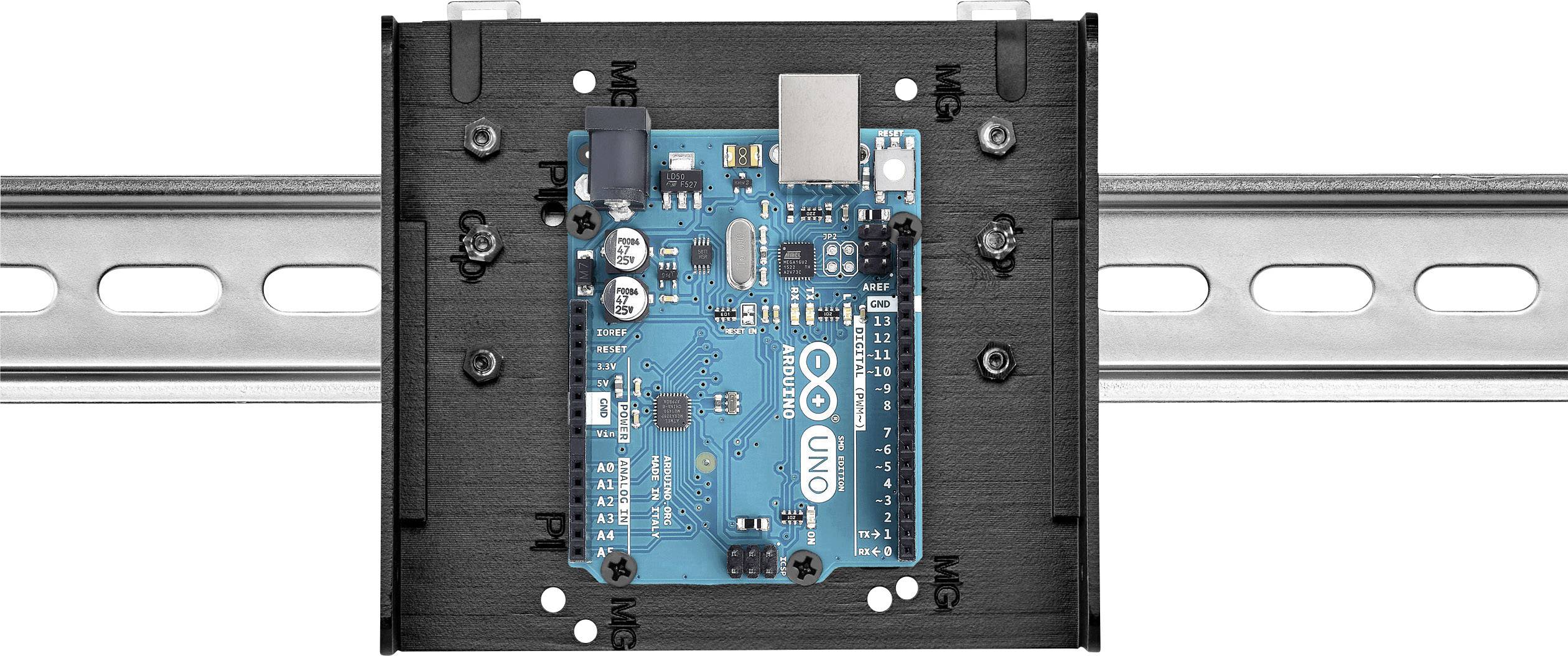 Renkforce DIN-Rail-Halterung Passend für (Entwicklungskits): Raspberry Pi®, Arduino, Banana Pi zur