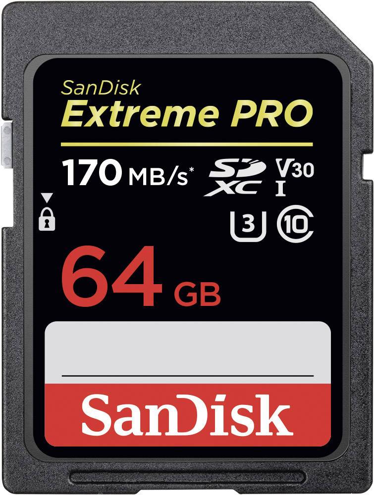SanDisk Extreme® PRO SDXCKarte 64GB Class 10, UHSI, UHSClass 3, v30