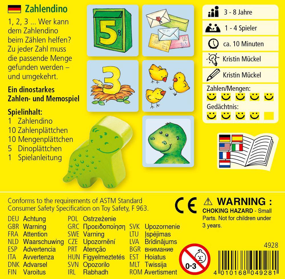 Haba Zahlendino Memoryspiel 0060401276