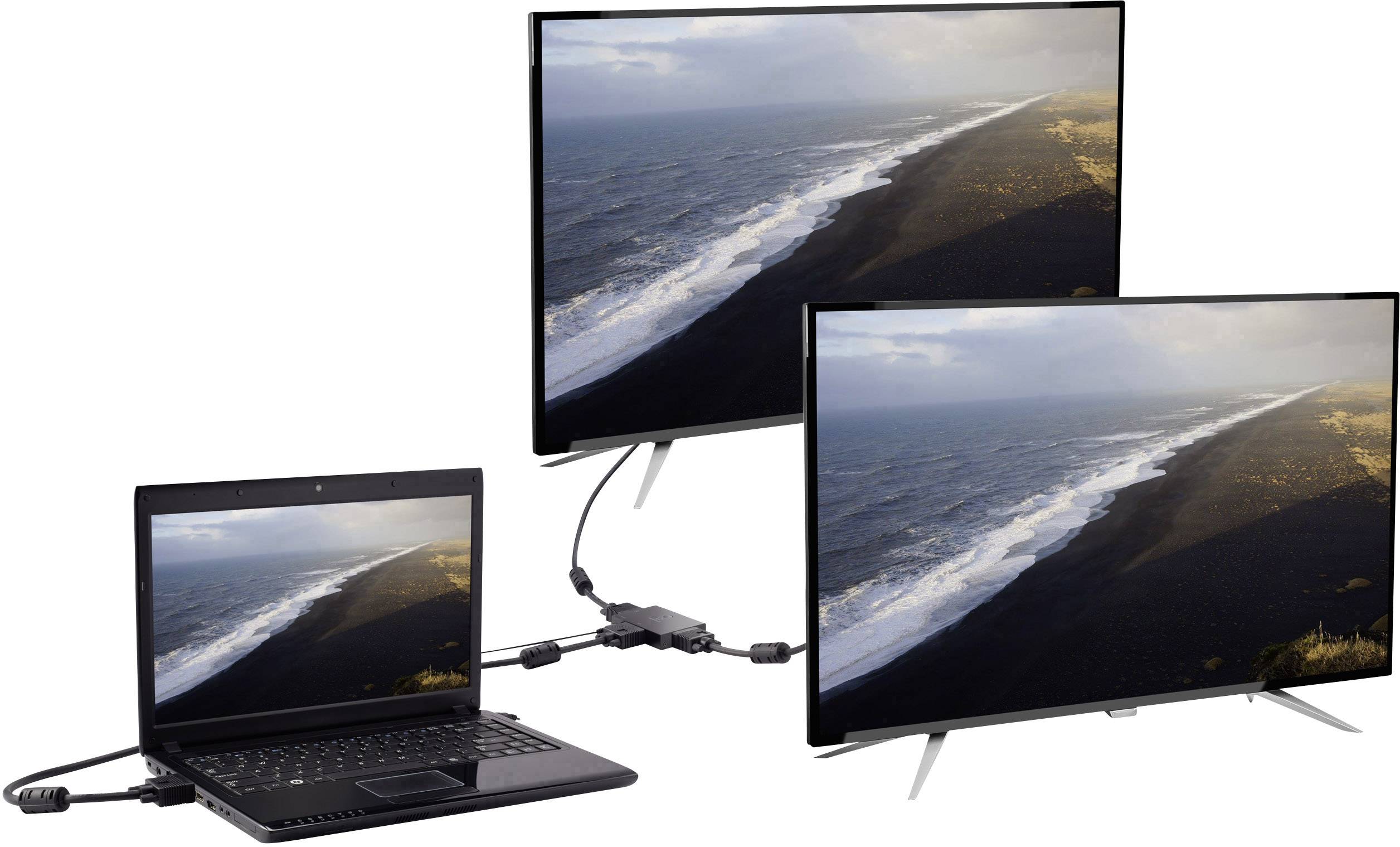 Renkforce 2 Port VGA-Switch bidirektional verwendbar Full HD 1080p @ 60Hz