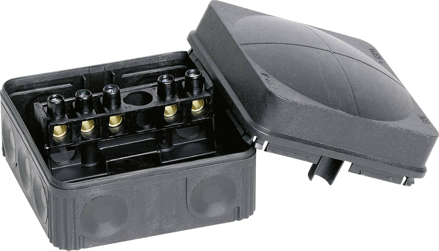 Wiska 10061998 Abzweigkasten (L x B x H) 76 x 76 x 51mm Schwarz (RAL 9005) IP66