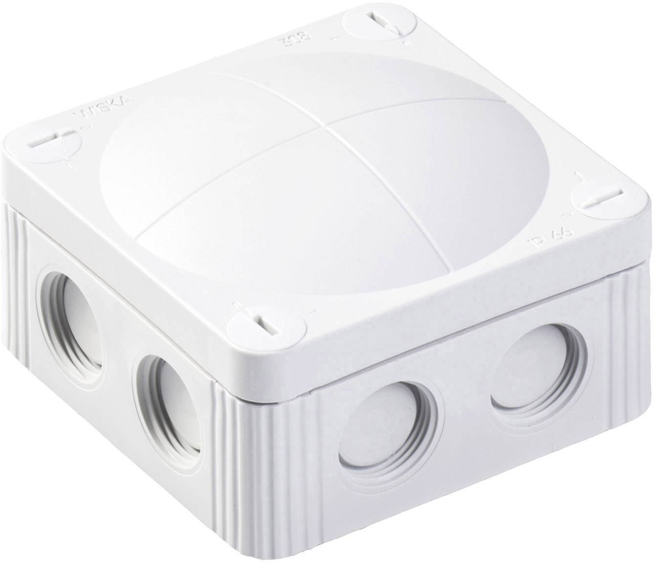 Wiska 10060401 Abzweigkasten (L x B x H) 85 x 85 x 51mm Lichtgrau (RAL 7035) IP66/IP67 1St.