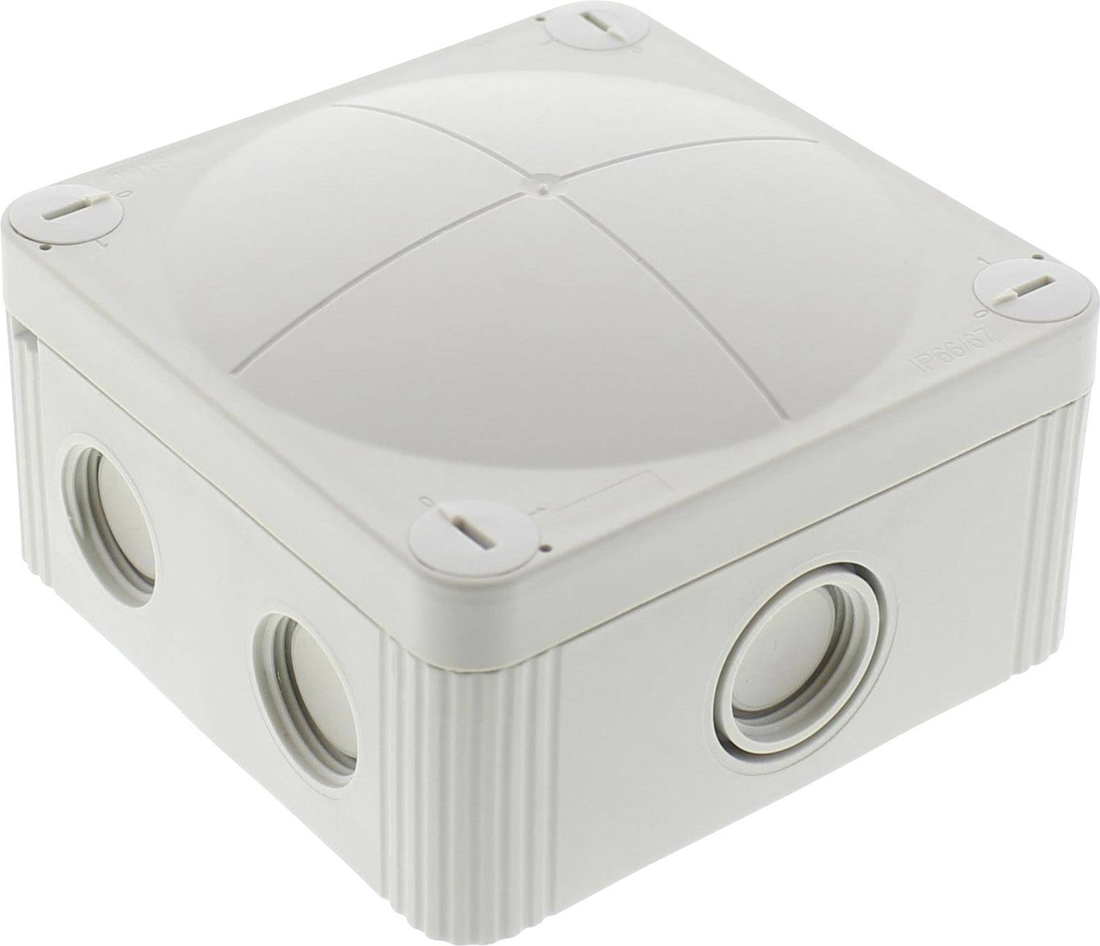 Wiska 10105597 Abzweigkasten (L x B x H) 95 x 95 x 60mm Lichtgrau (RAL 7035) IP66/IP67 1St.