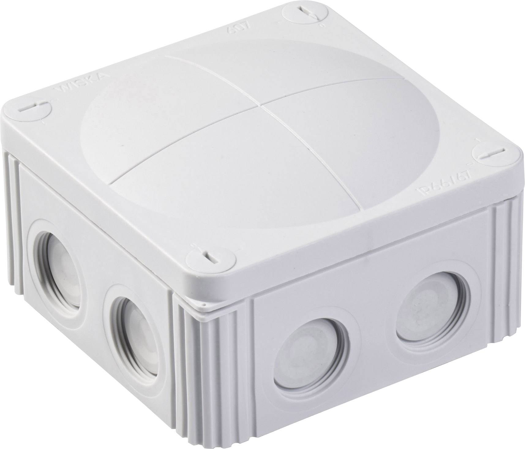 Wiska 10060531 Abzweigkasten (L x B x H) 110 x 110 x 66 mm Lichtgrau (RAL 7035) IP66/IP67 1 St.