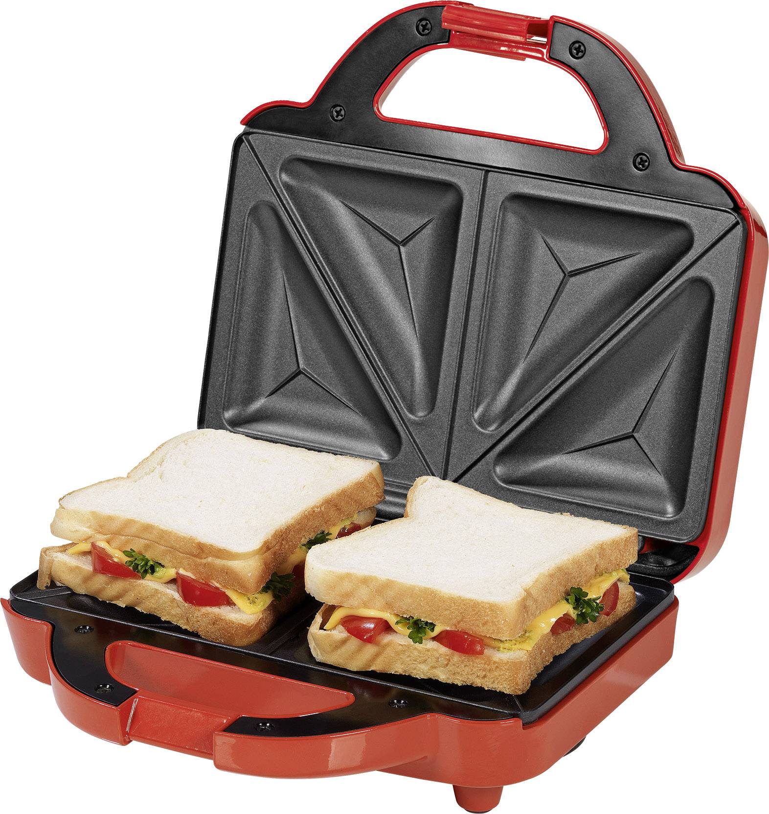 GourmetMaxx 07842 Sandwichmaker Rot, Schwarz