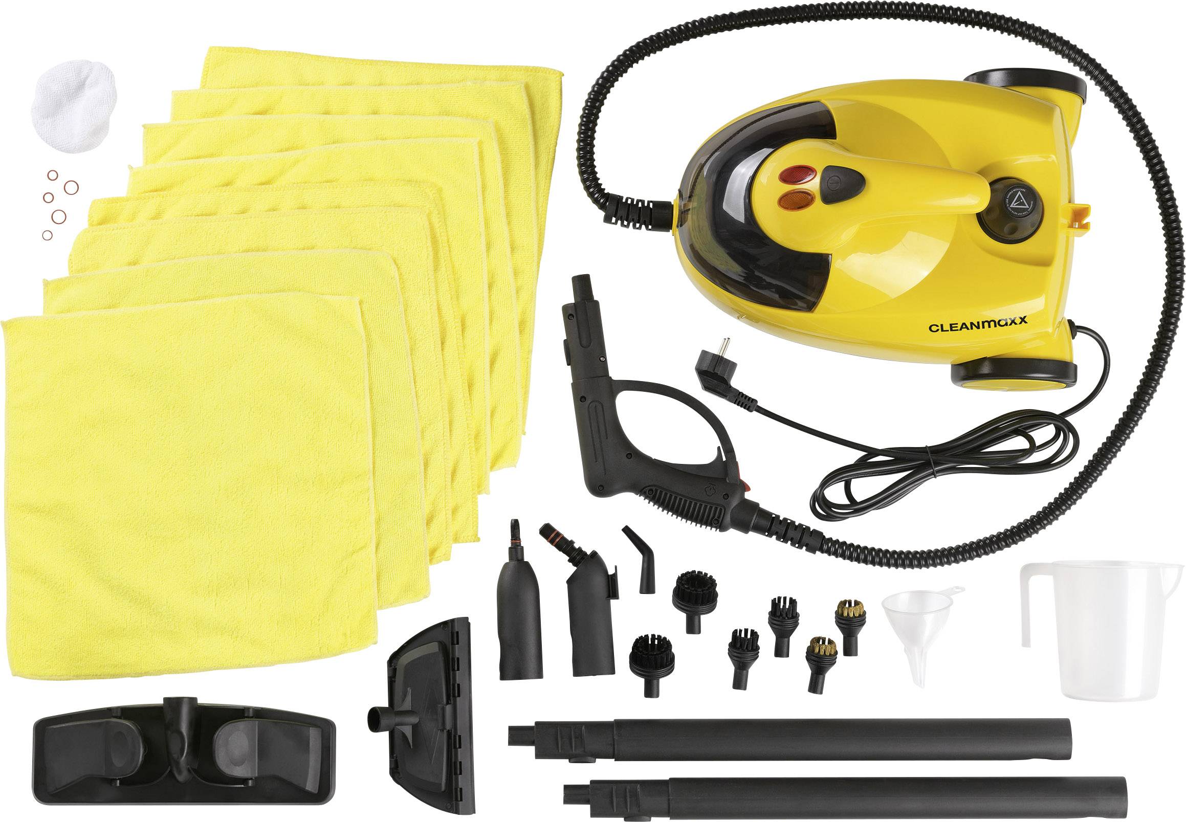 CleanMaxx 01688 Dampfreiniger 01688 1500W Gelb, Schwarz