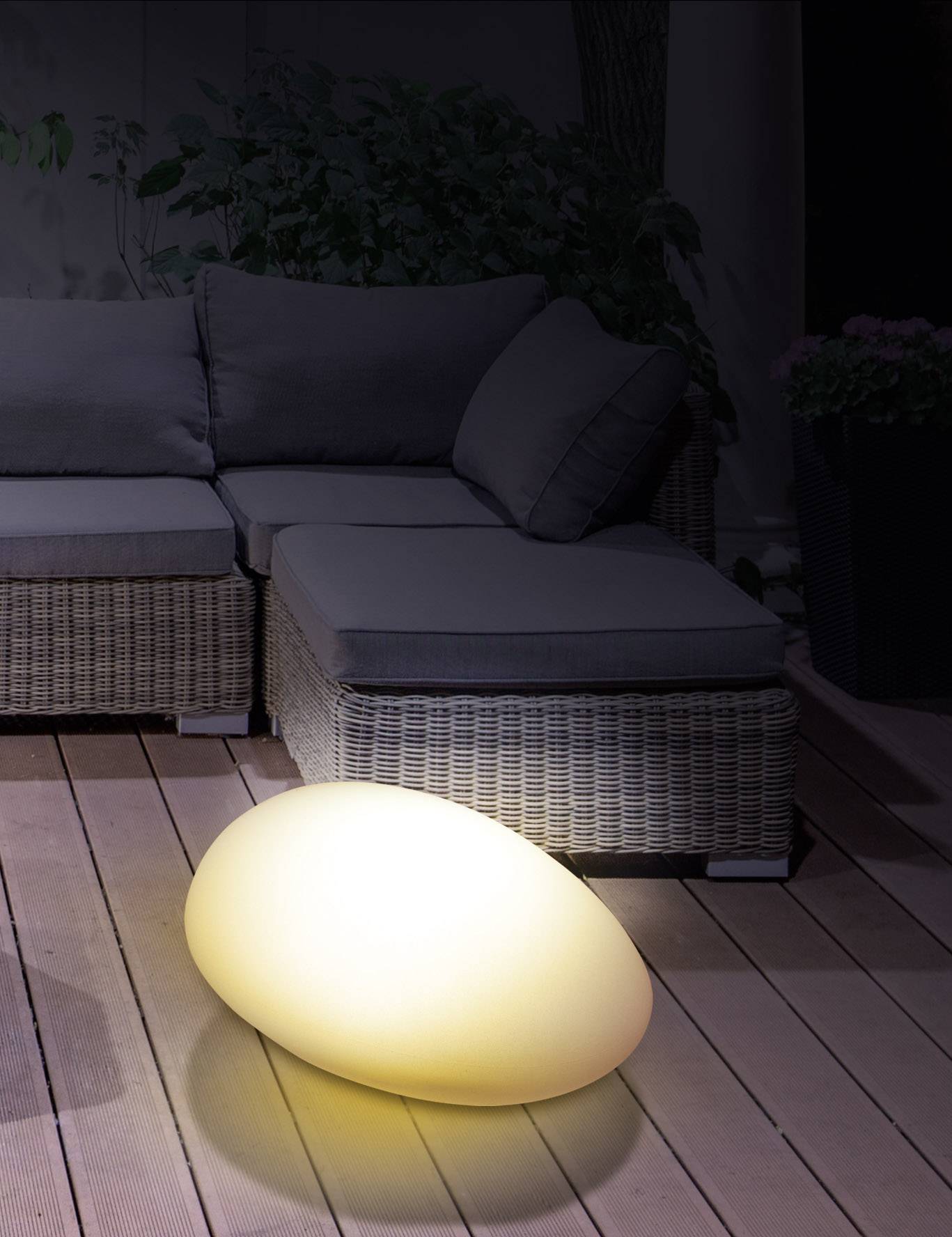 easymaxx 07811 07811 Solar-Dekoleuchte Stein LED LED fest eingebaut Weiß