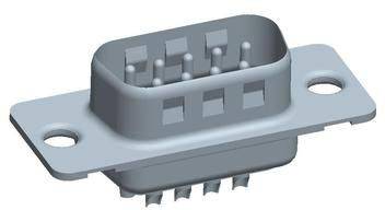 FCI SUB-D DE09P064HTXLF D-SUB Stiftleiste 180° Polzahl: 9 Lötkelch