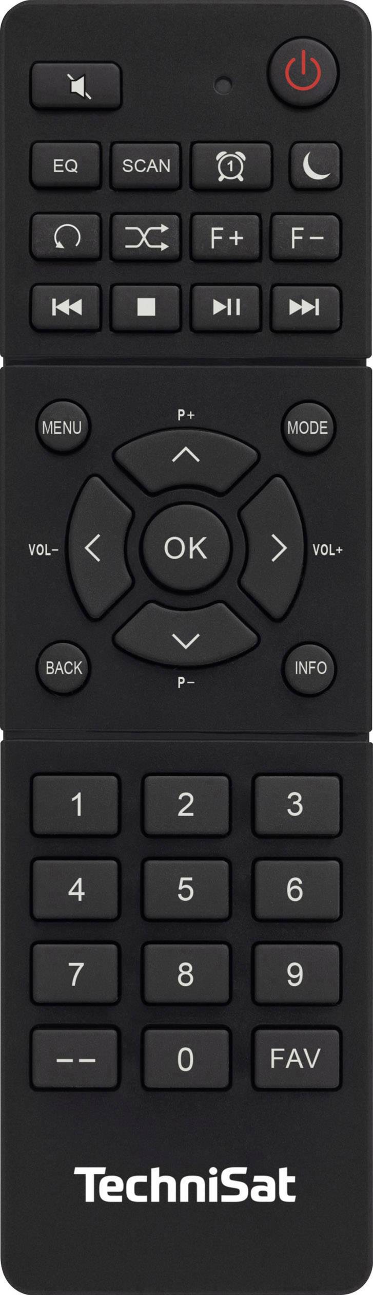 TechniSat DIGITRADIO 3 Tischradio DAB+, UKW DAB+, UKW, CD, USB, Bluetooth® Inkl. Fernbedienung, Weckfunktion, Akku-Ladefunktion Schwarz/Silber