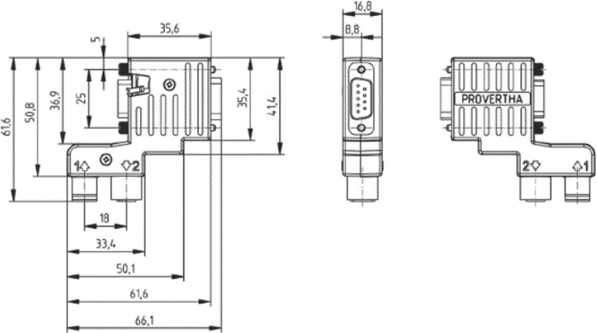 Provertha 40-1492122 Sensor-/Aktor-Steckverbinder, unkonfektioniert Adapter, Y-Form 1 St.