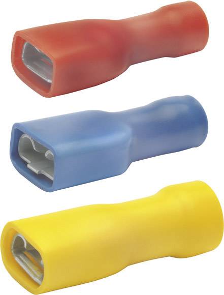 Klauke 8502V Flachsteckhülse Steckbreite: 4.80 mm Steckdicke: 0.50 mm 180 ° Teilisoliert Gelb