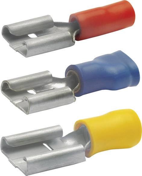 Klauke 7509 Flachsteckhülse Steckbreite: 9.50 mm Steckdicke: 1.20 mm 180 ° Teilisoliert Gelb