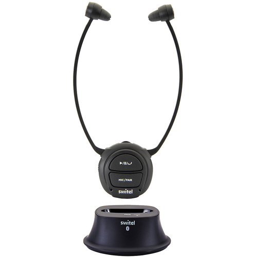 Switel Vita TV-L2BT Bluetooth®, Funk TV In Ear Kopfhörer In Ear Headset, Lautstärkeregelung, mit Bluetooth® Basisstation, NFC