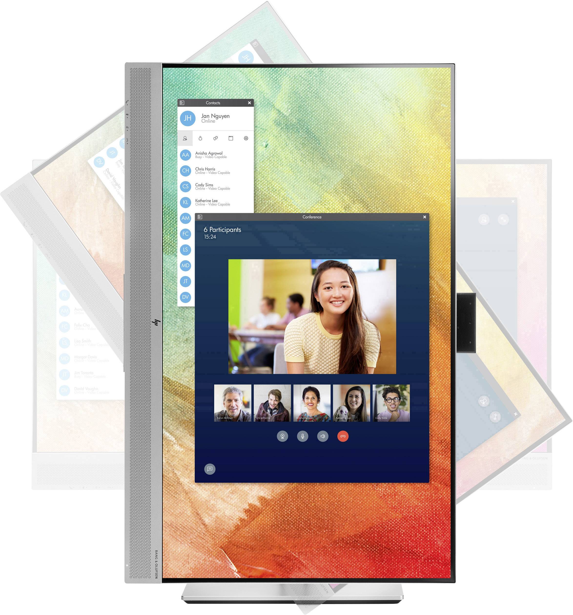 HP EliteDisplay E273m LED-Monitor EEK F (A - G) 68.6 cm (27 Zoll) 1920 x 1080 Pixel 16:9 5 ms DisplayPort, HDMI®, VGA IPS LED