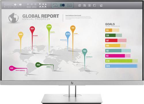 HP EliteDisplay E273q LED-Monitor 68.6cm (27 Zoll) EEK B (A++ - E) 2560 x 1440 Pixel QHD 5 ms HDMI®