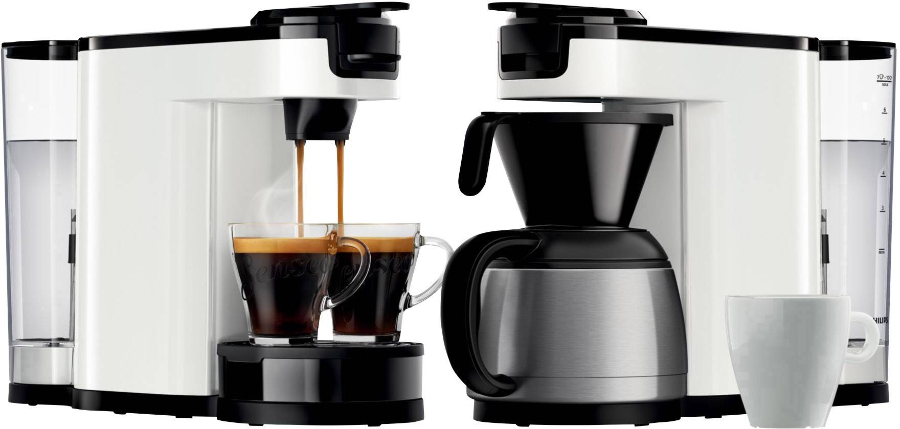 SENSEO® HD6592/00 HD6592/00 Kaffeepadmaschine Weiß mit Filterkaffee-Funktion