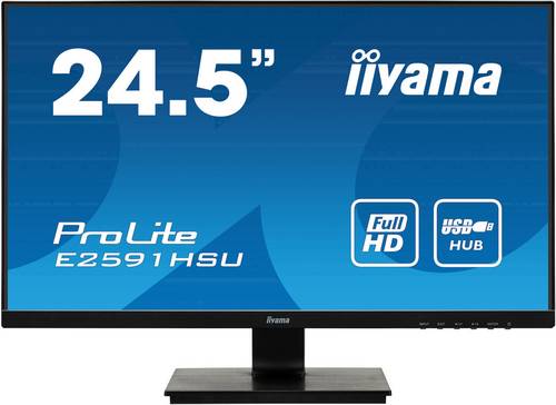 Iiyama ProLite E2591HSU LED-Monitor 62.2cm (24.5 Zoll) EEK A+ (A+++ - D) 1920 x 1080 Pixel Full HD 1