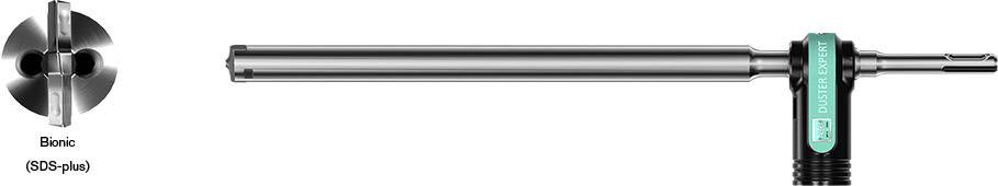 'Bohrer mit runder Spitze und Zylinderform; seitlicher Schriftzug 'Bionic (SDS-plus)'. Werkzeug zur Verwendung mit Bohrmaschinen.'