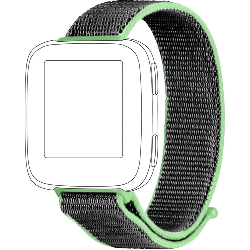 Topp für Fitbit Versa Ersatzarmband Limettengrün, Grau