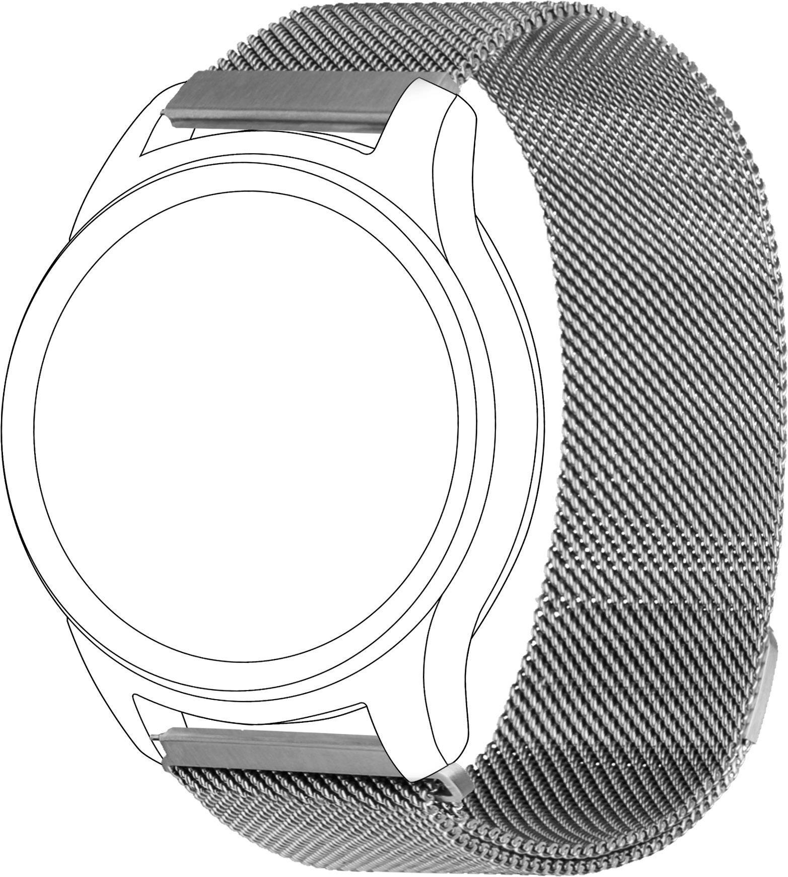 Topp für Garmin vivomove/vivoactive 3 Ersatzarmband Silber