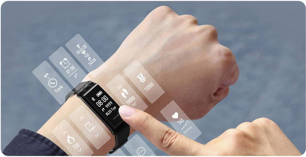 HUAWEI A2 Fitness-Tracker mit integrierter Pulsfunktion Schwarz