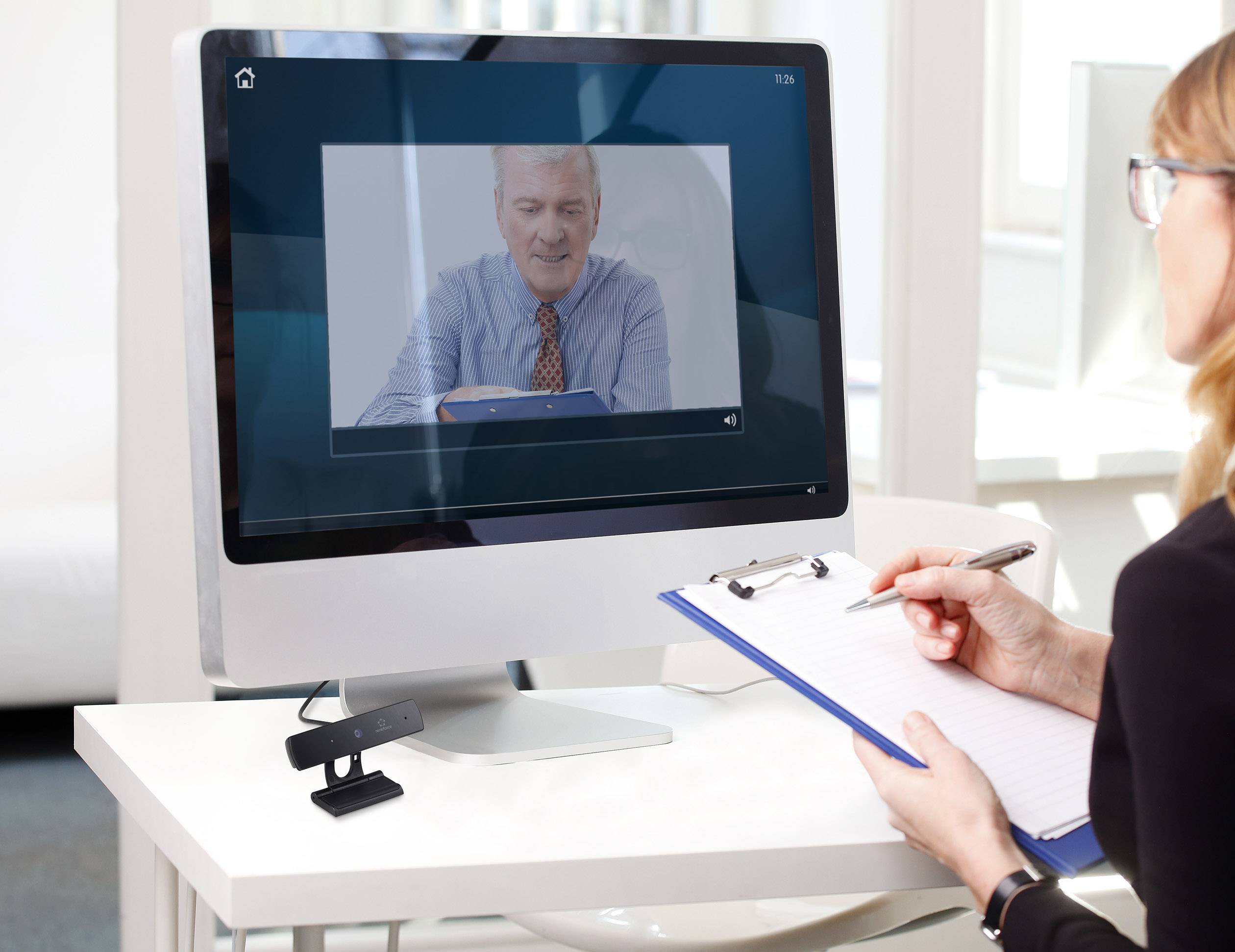 Renkforce RF-WC1080P1 Full HD-Webcam 1920 x 1080 Pixel Klemm-Halterung