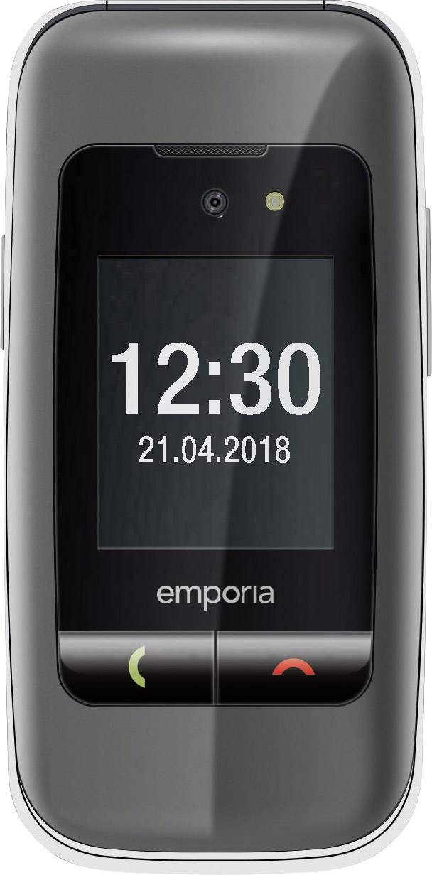 Emporia V200 i Senioren-Klapp-Handy mit Ladestation, SOS Taste Schwarz