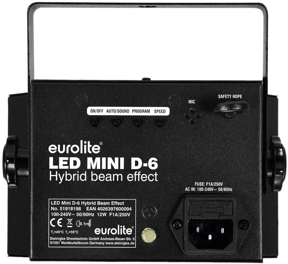 Eurolite 51918198 Mini D-6 LED-Effektstrahler Anzahl LEDs (Details):17