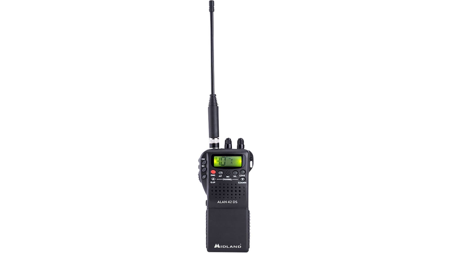 Emisora CB Portátil Midland C1267 - Multibanda Europea, 40 Canales FM, 4W, Con Squelch Digital - Incluye Accesorios