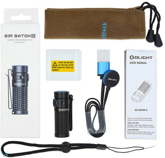 OLight S1R Baton II LED Taschenlampe akkubetrieben 1000lm 89g