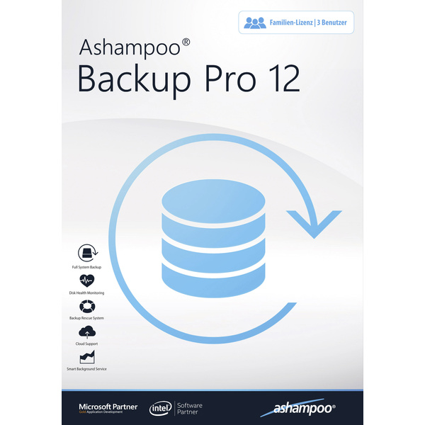 Ashampoo Backup Pro 12 Vollversion, 3 Lizenzen Windows Backup-Software