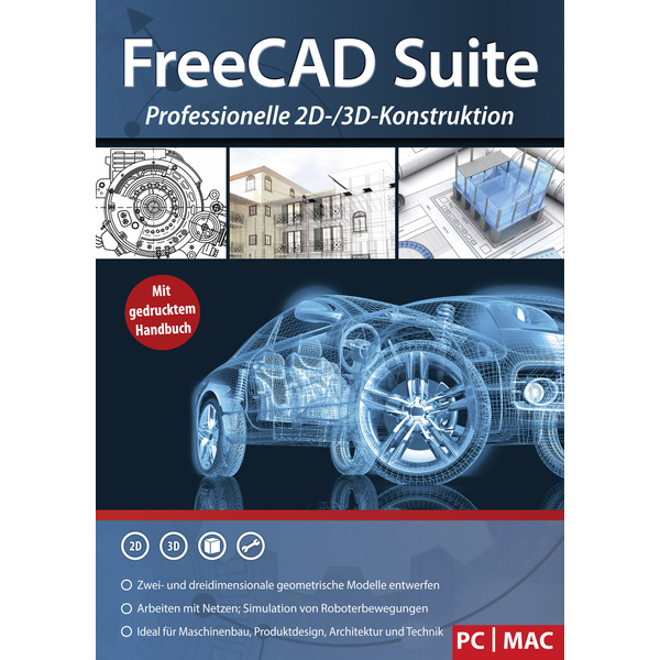 Markt & Technik 1900433 FreeCAD Suite Vollversion, 1 Lizenz Windows CAD-Software