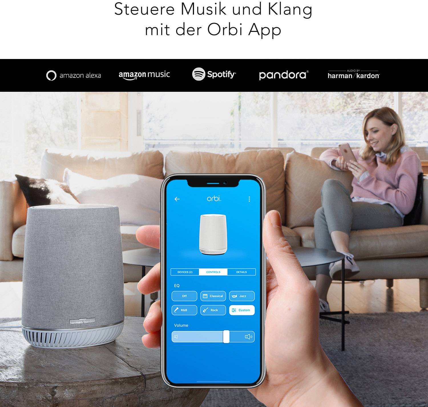 NETGEAR Orbi RBS40V Sprachassistent Weiß, Grau