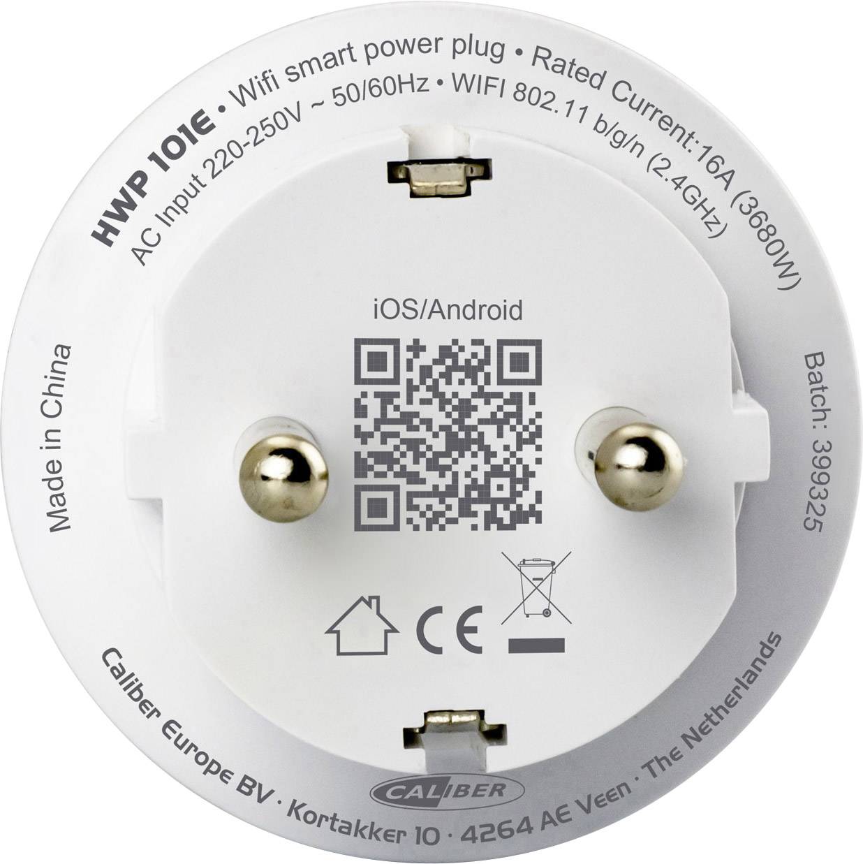 Caliber Smart Home HWP101E Steckdose Alexa, Google Home, Tuya