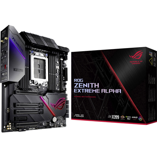 Asus ROG Zenith Extreme Alpha Mainboard Sockel AMD TR4 Formfaktor E-ATX Mainboard-Chipsatz AMD® X39