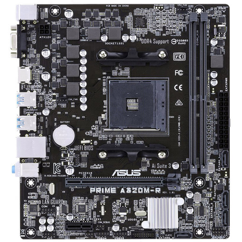 Asus PRIME A320M-R (Bulk) Mainboard Sockel (PC) AMD AM4 Formfaktor (Details) Micro-ATX Mainboard-Chipsatz AMD® A320