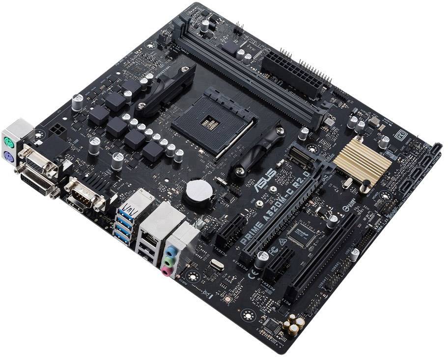 Asus PRIME A320M-C R2.0 Mainboard Sockel (PC) AMD AM4 Formfaktor (Details) Micro-ATX Mainboard-Chipsatz AMD® A320