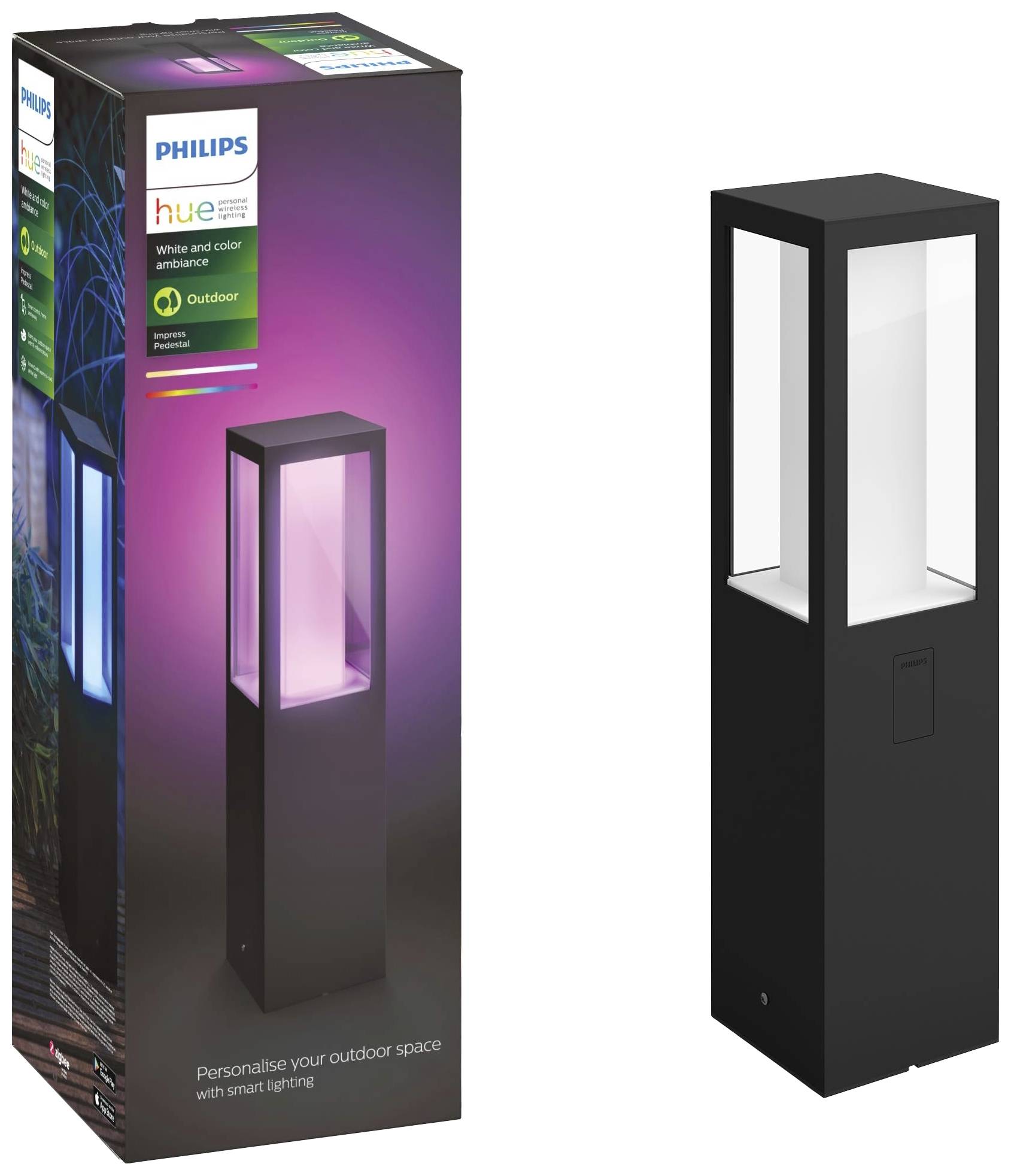 Philips LED LED-Außenstandleuchte 17431/30/P7 Impress LED fest eingebaut 16 W RGBW