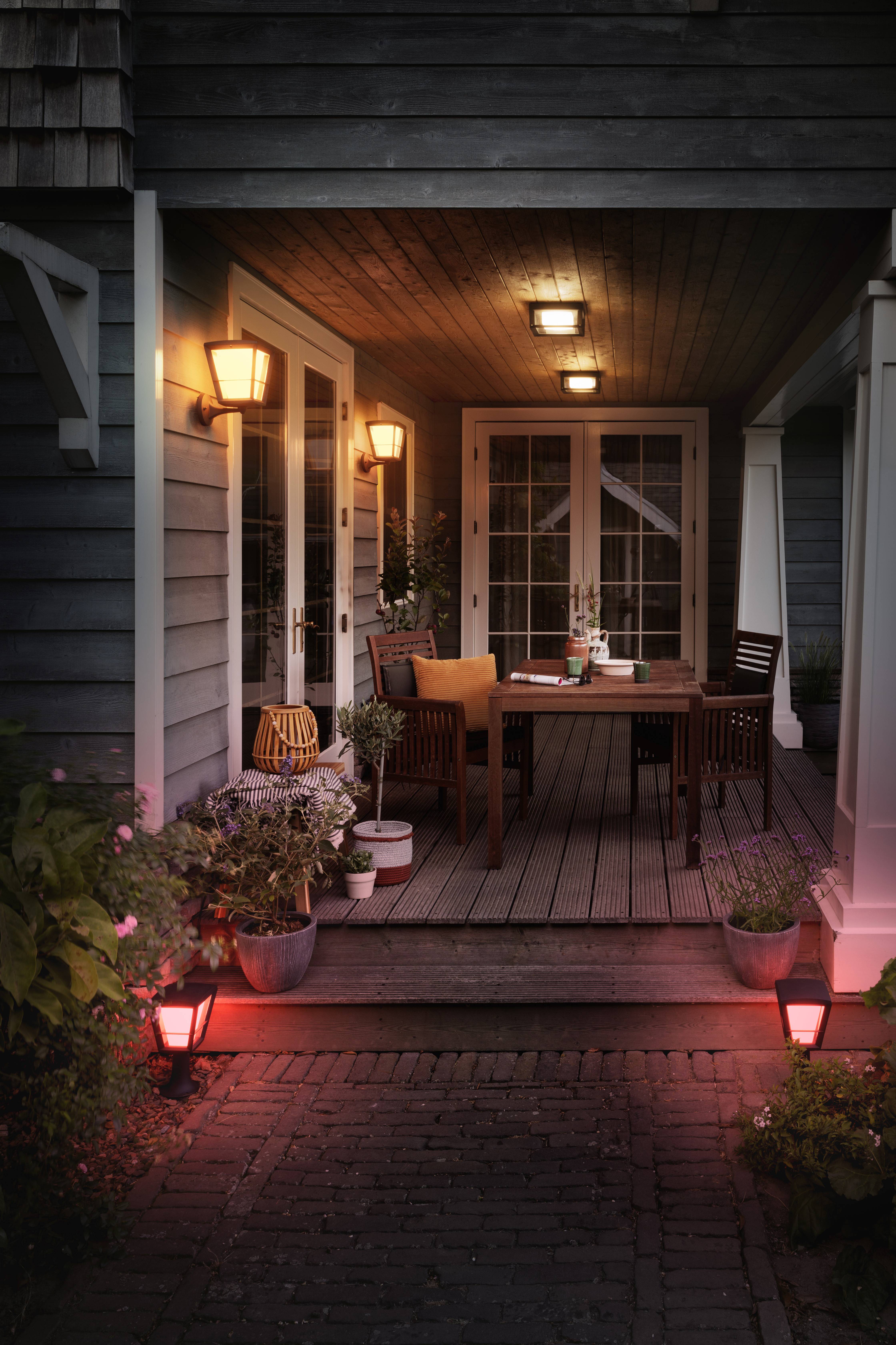 Philips LED LED-Außenwandleuchte 17439/30/P7 Econic LED fest eingebaut 15 W RGBW